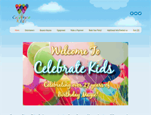 Tablet Screenshot of celebratekidslv.com